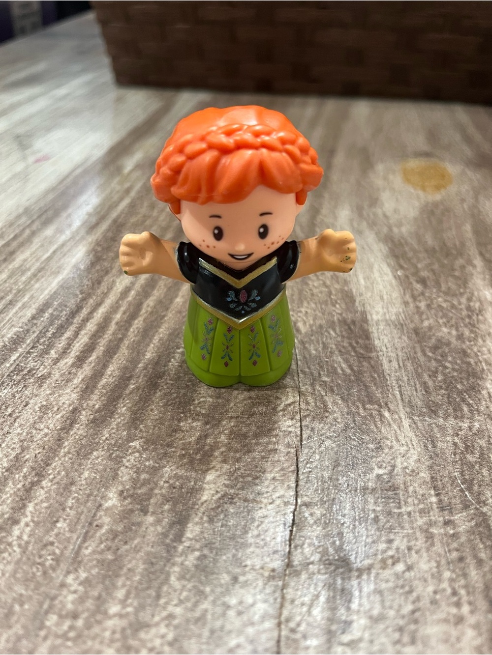 Orange-Haired Kids Doll in Green Dress - Play Figure